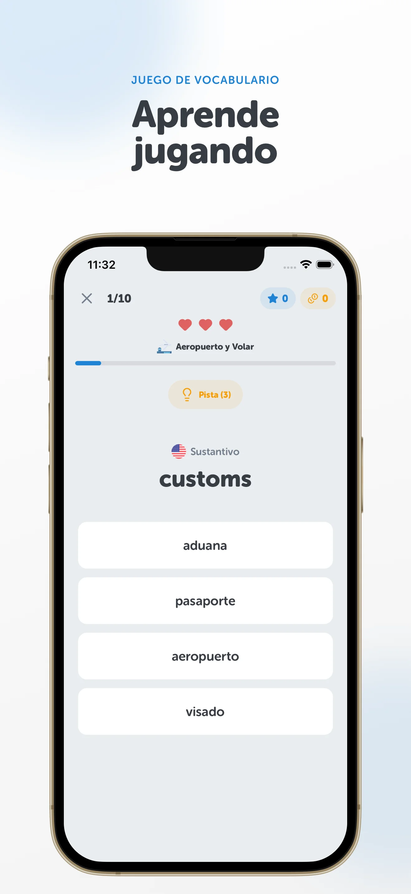 Captura de la app Vocaboola 1