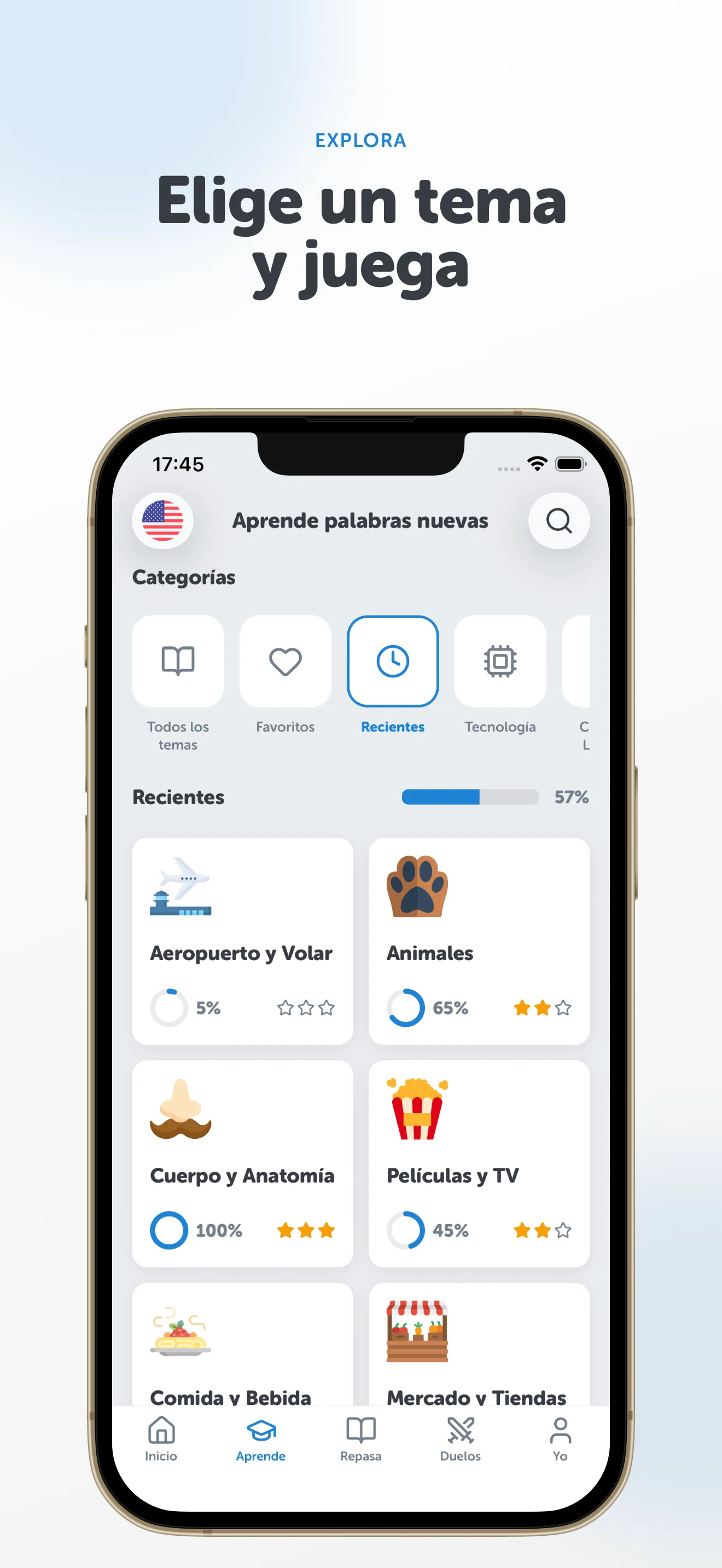 Captura de la app Vocaboola 2
