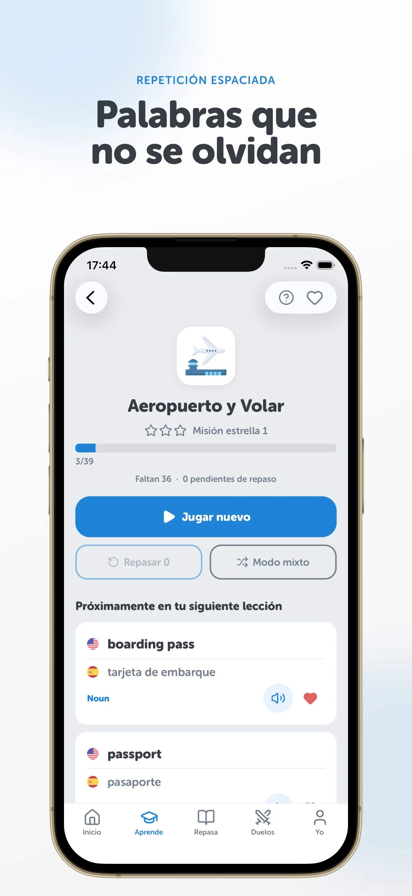 Captura de la app Vocaboola 3