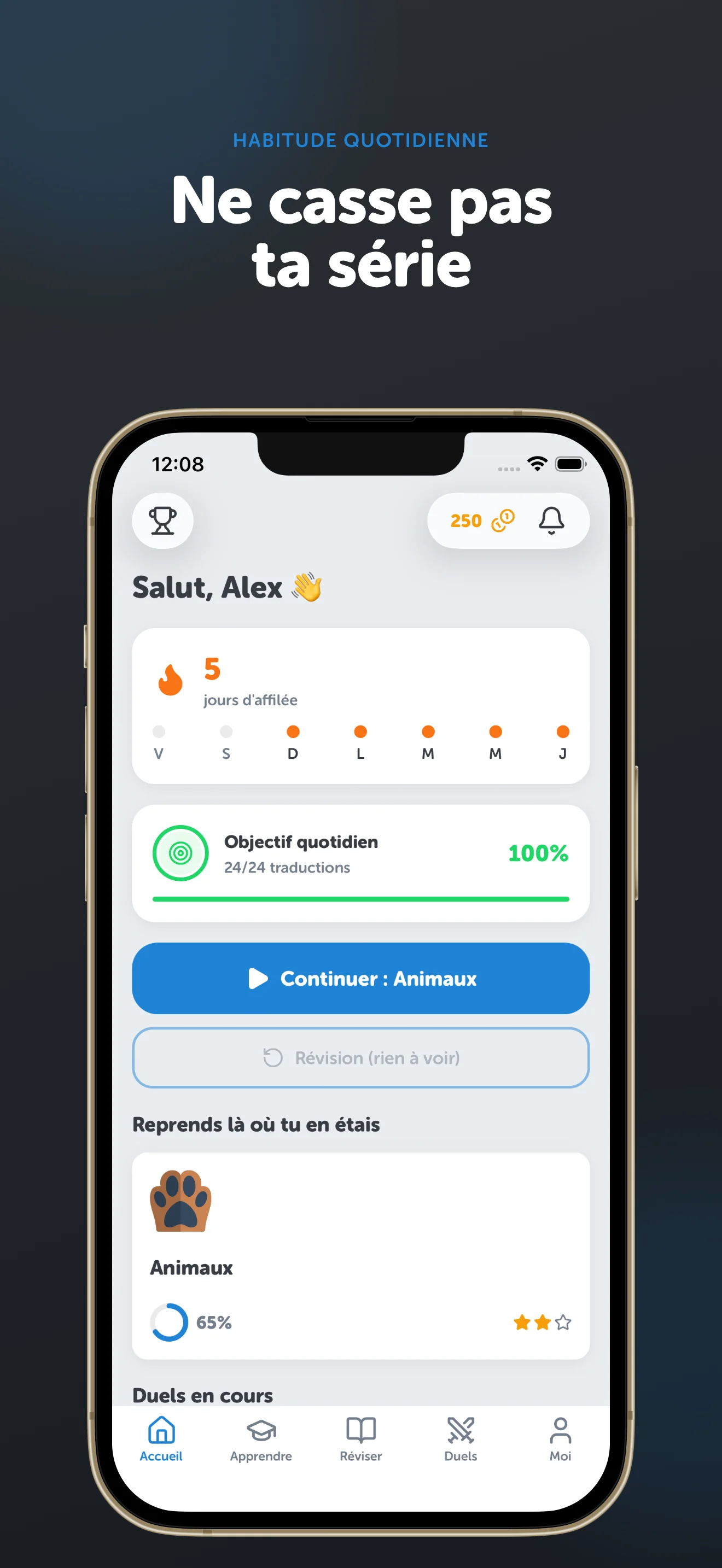 Capture d'écran de l'app Vocaboola 4