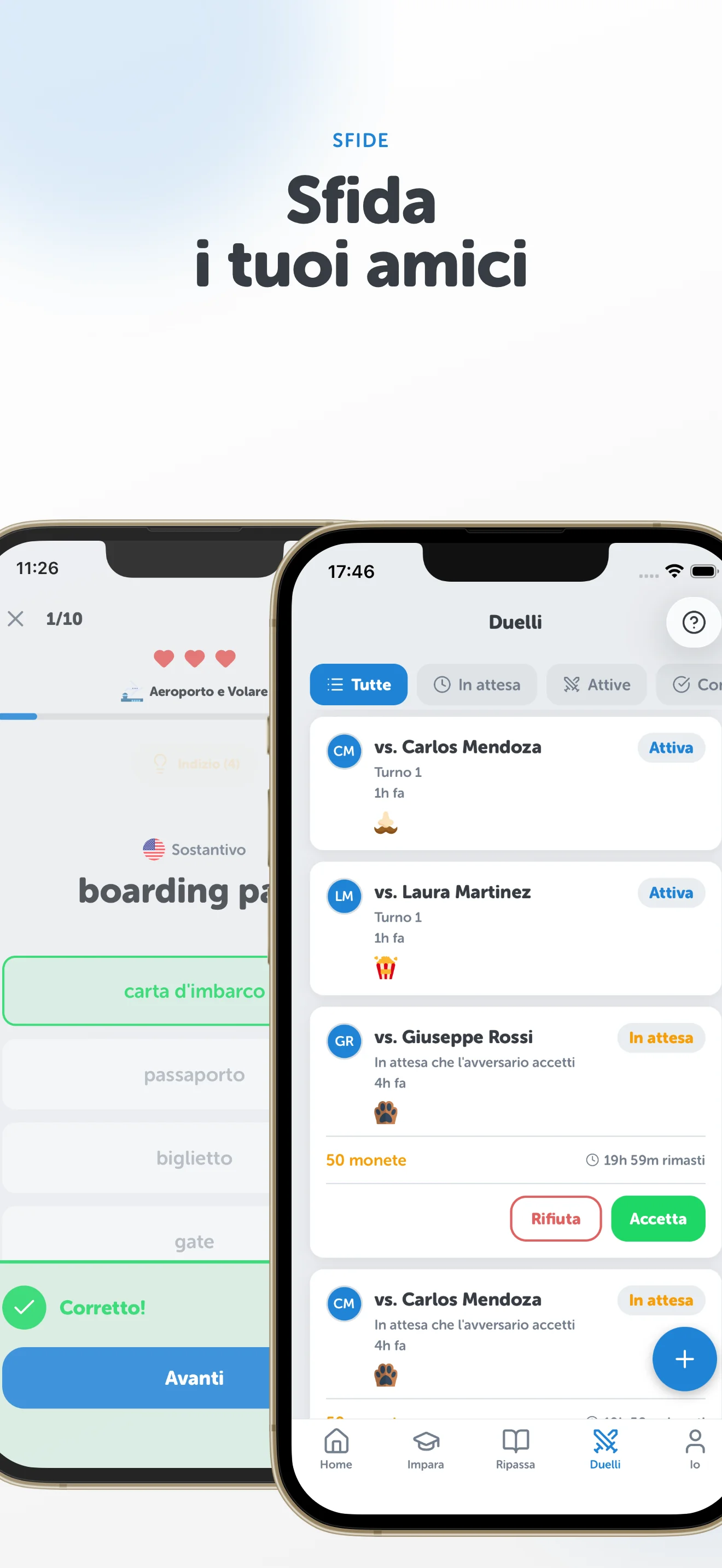Screenshot dell'app Vocaboola 5