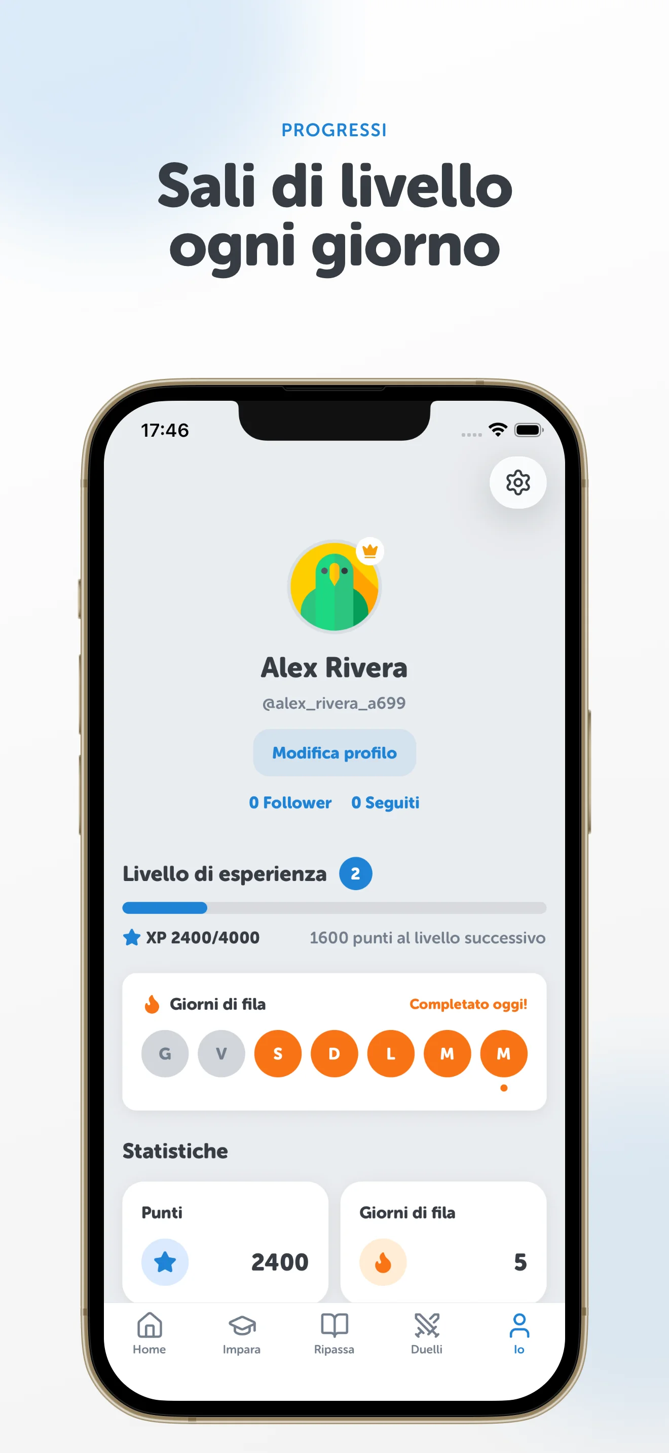 Screenshot dell'app Vocaboola 7