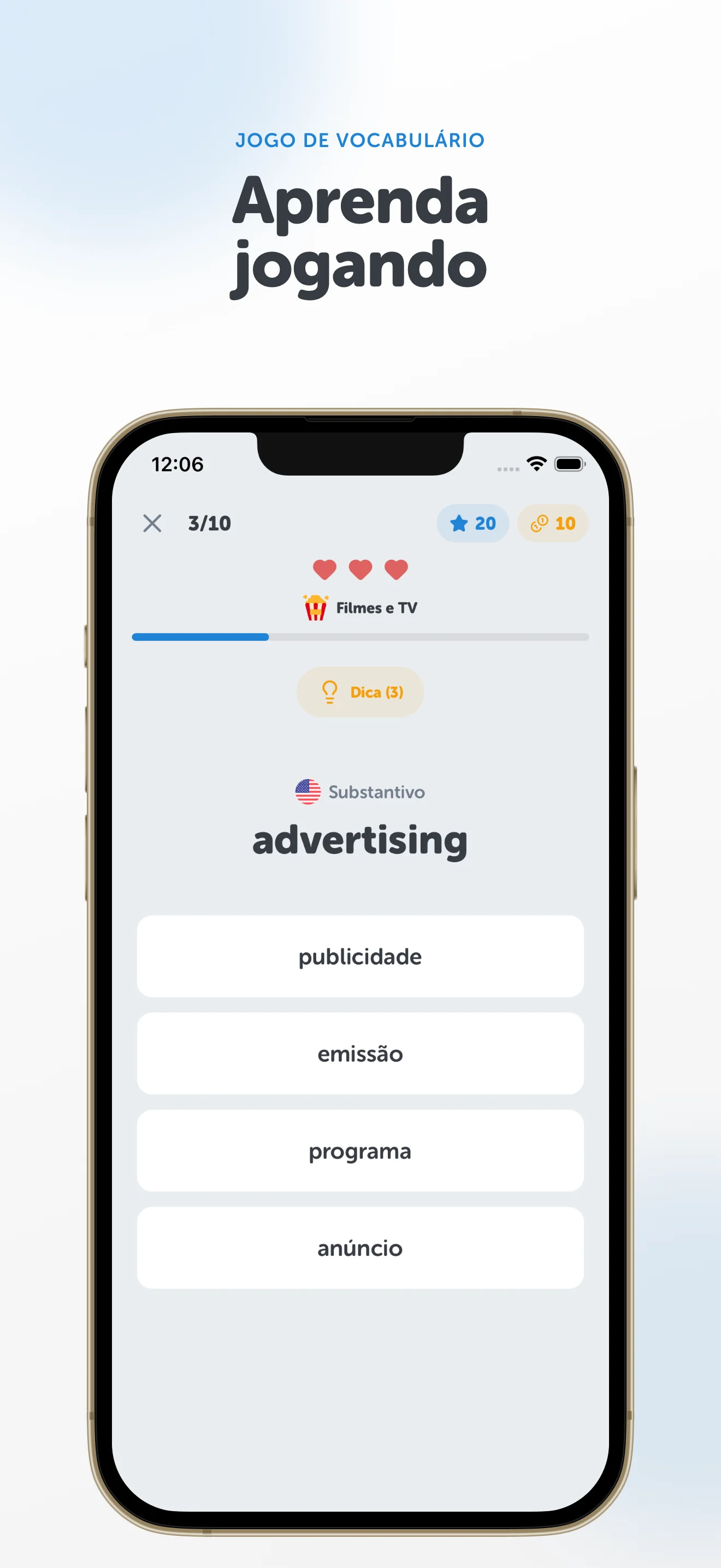Captura de ecrã da app Vocaboola 1