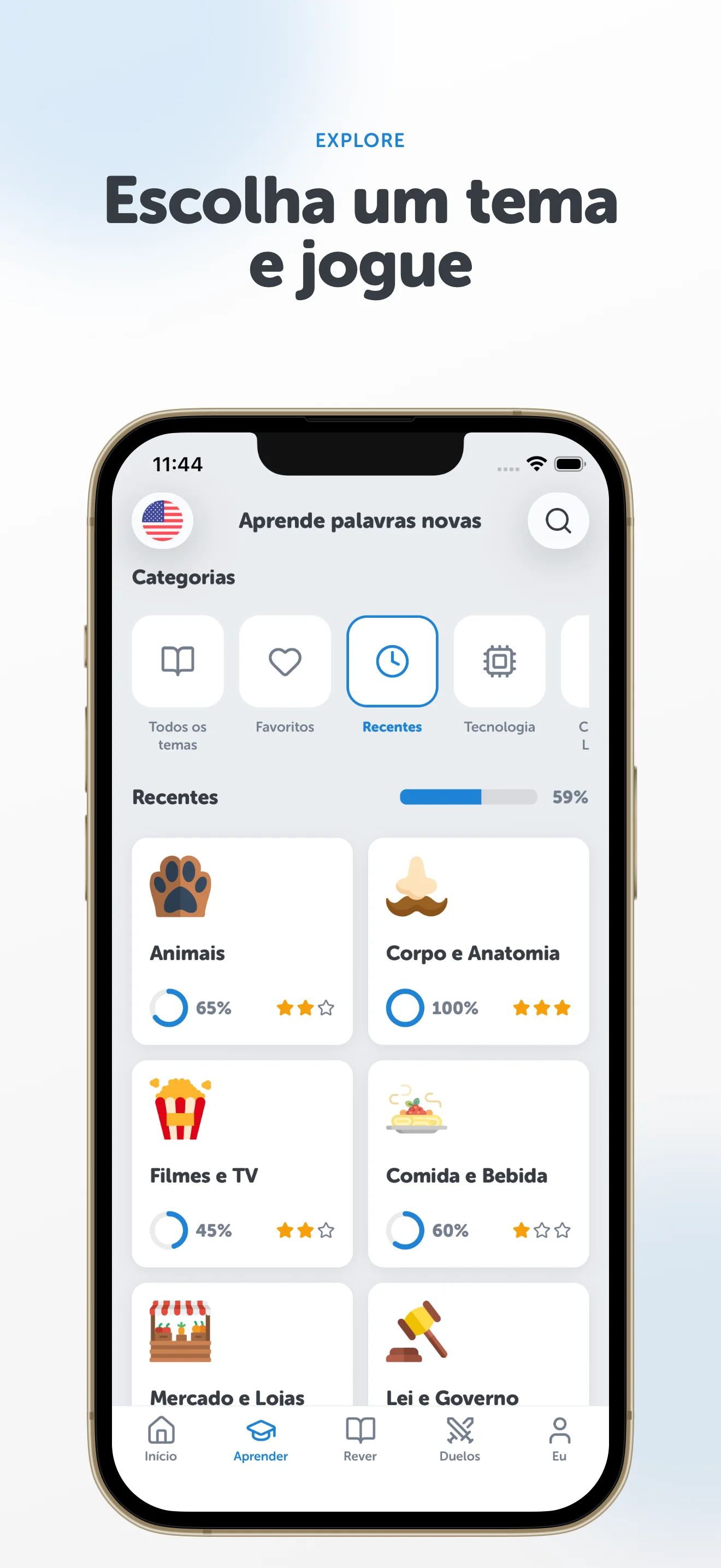 Captura de ecrã da app Vocaboola 2