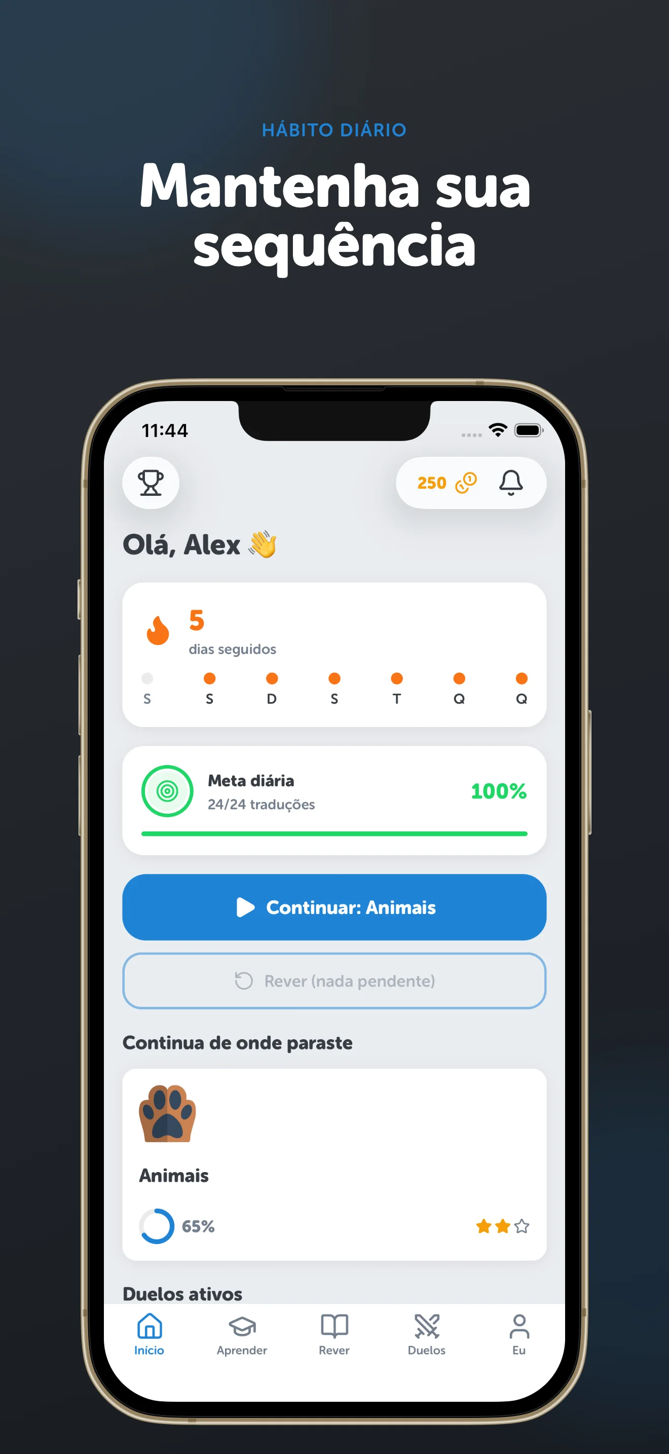 Captura de ecrã da app Vocaboola 4